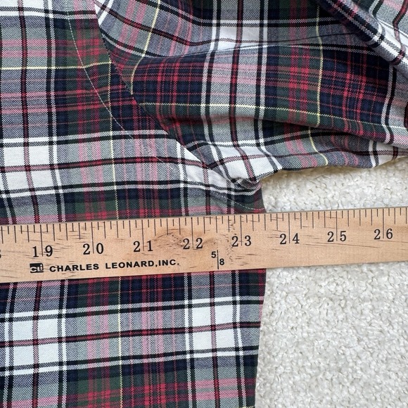 Polo Ralph Lauren Button Down Men's Large Red White Plaid Navy Pony Preppy - Picture 8 of 9